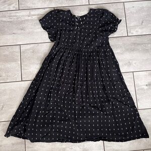 Madewell black patterned dress XL